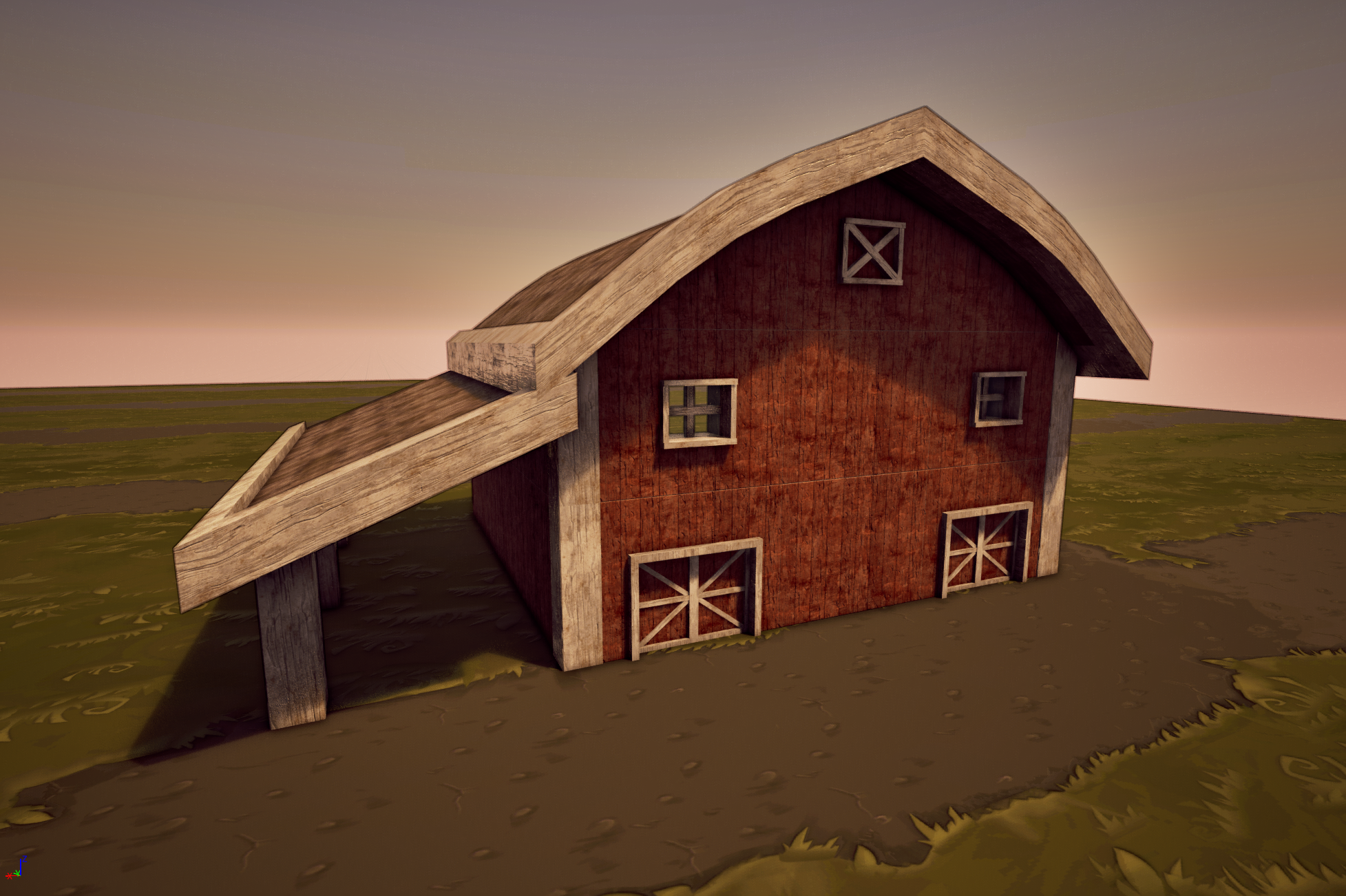 Modular barn — assembled